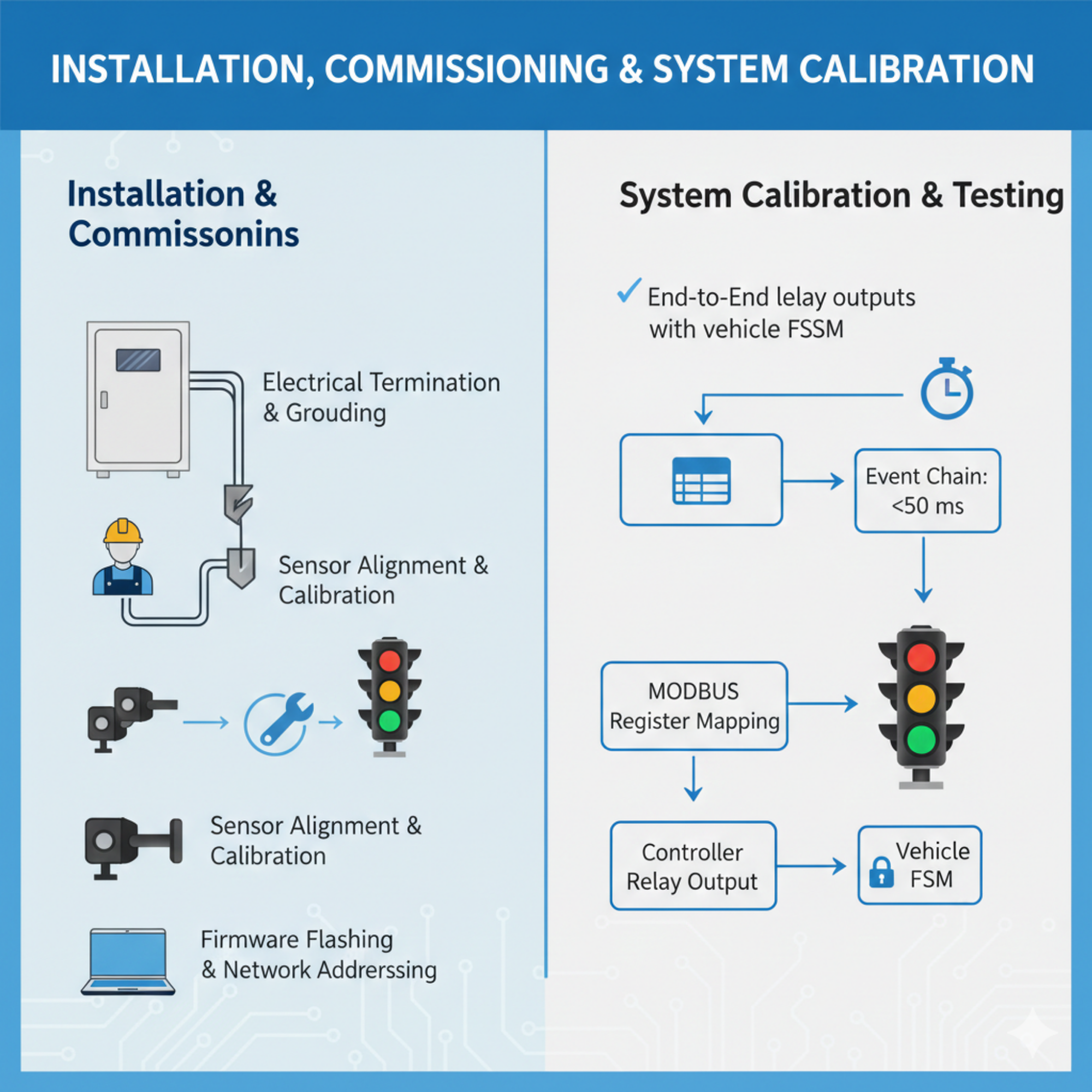 Installation, commissioning and system calibration